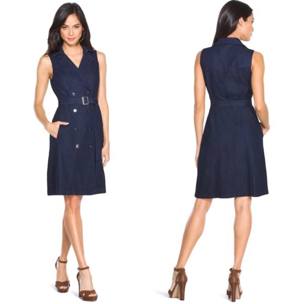Chelsea28 denim trench dress